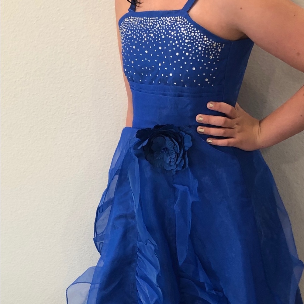 Taffeta and Rayon Costume Ruffled Dress